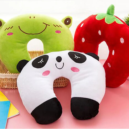 Baby Pillow Multi-Animals Design Plush Super Soft Kids Headrest   Neck Protector Travel Toys for 0-4 Years YYT101