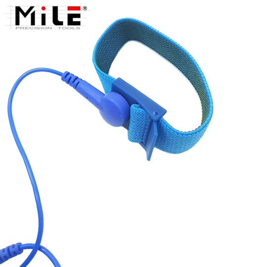 MILE Anti Static ESD Wrist Strap Elastic Band with Clip for Sensitive Electronics Repair Work Tools