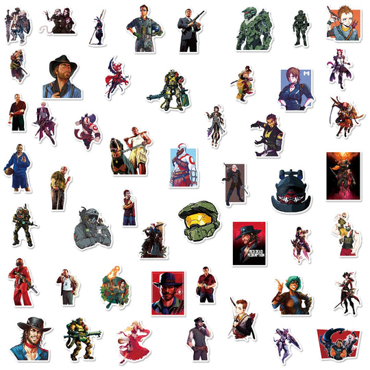 50PCS Game Stickers Pack Red Dead Redemption For Laptop Phone Case Skateboard Suitcase Waterproof Decals Kids Toy