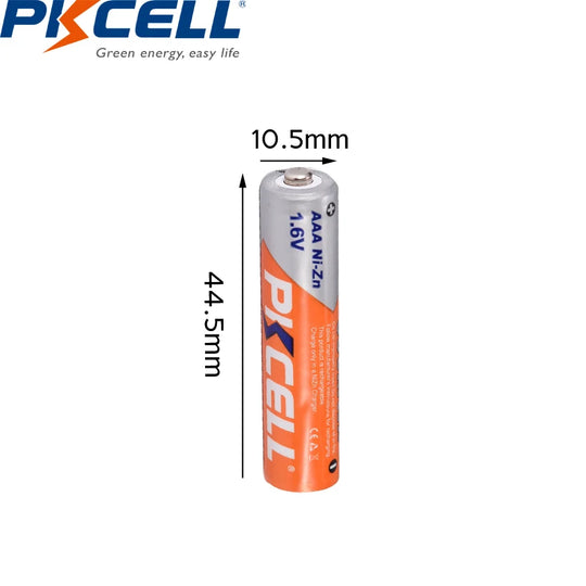 4PC PKCELL AAA Battery 900mWh 1.6V Ni-Zn AAA Rechargeable Batteries For Flashlight toys With 1Pcs Battery Box for AA AAA Battery