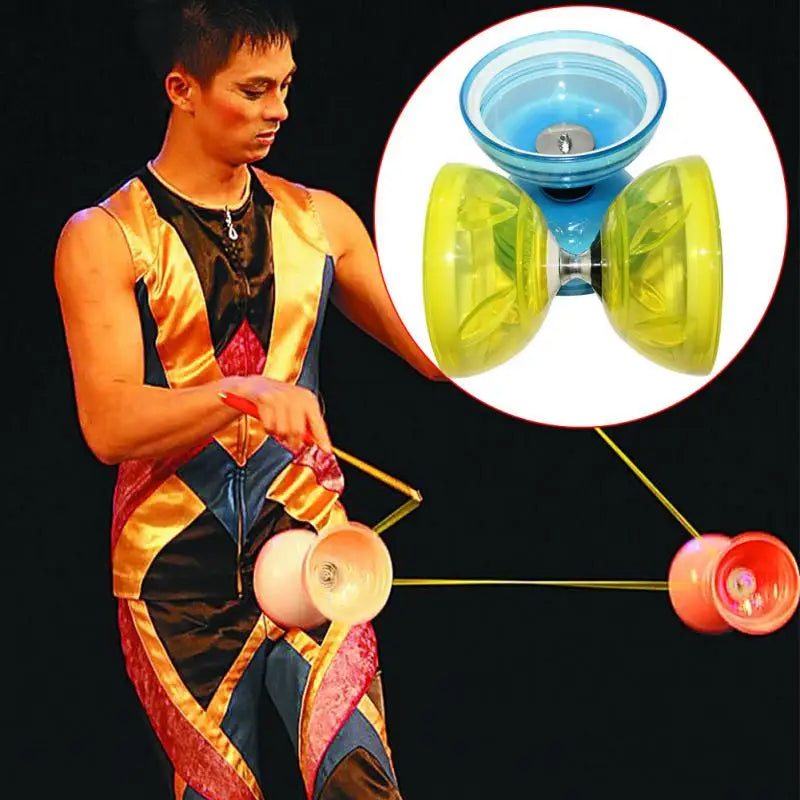 Toy Juggling Professional Bearing Funny Light Glow Hand Play With Rope Children Classic Soft Diabolo Set High Speed Hobbies Gift