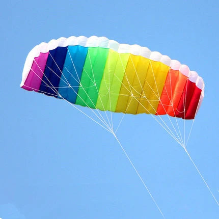 free shipping dual line parafoil kite flying tools line power braid sailing kitesurf rainbow outdoor toys sports beach weifang