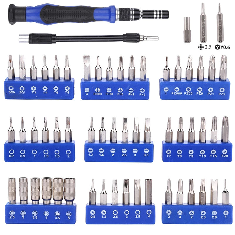 81 in 1 Repair Tool Sets Precision Screwdriver Set for iPhone Laptop Computer Mobile Phone Electronics Repair Hand Tools Kit