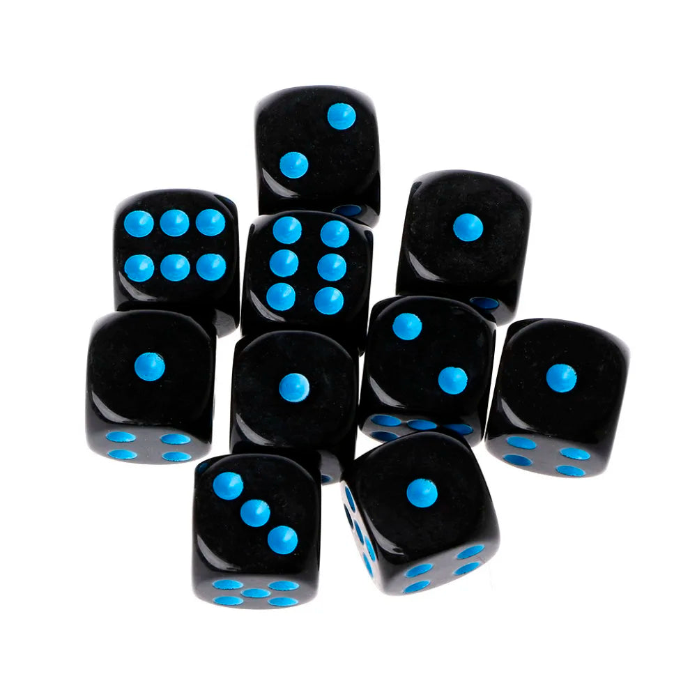 10pcs 15mm Multicolor Acrylic Cube Dice Beads Six Sides Portable Table Games Toy