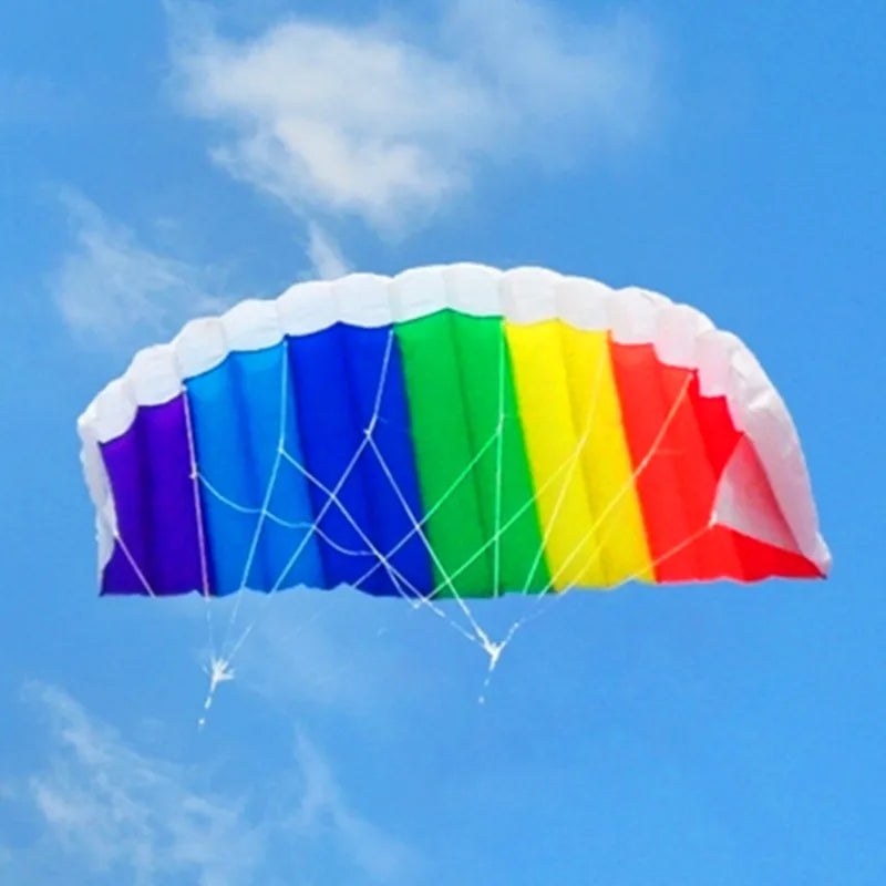 free shipping dual line parafoil kite flying tools line power braid sailing kitesurf rainbow outdoor toys sports beach weifang