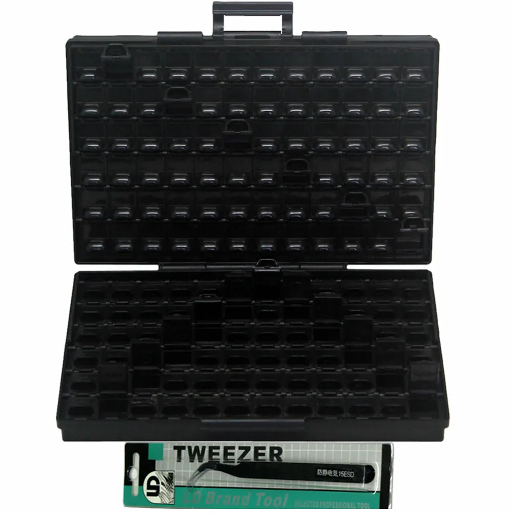 AideTek ESD Safe SMD Storage IC Box Bins Anti-statics SMT Organizer Transistor Electronics Storage Cases & Organizers BOXALLAS