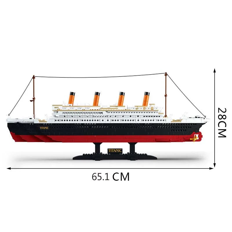 Titanic RMS cruise Boat ship City Model building kits 3D  Blocks Educational Figures diy toys  hobbies for children Bricks
