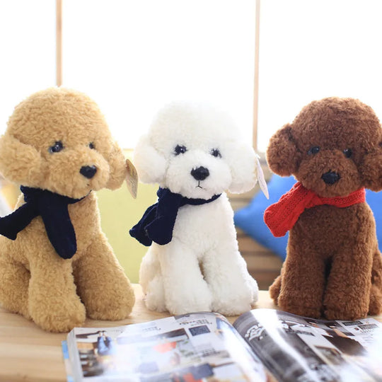 32cm Stuffed Teddy Dog Kids Toys Cute Bichon Dog Plush Doll Baby Toys Simulation Doll For Girl Children Birthday Gift