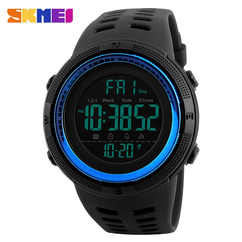 Mens Sports Watches Dive 50m Digital LED Military Watch Men Casual Electronics Wristwatches relojes hombre Luxury Brand SKMEI