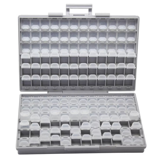 AideTek SMD Resistor Capacitor Beads Storage white Box Organizer plastic toolbox Electronics Storage Cases & Organizers BOXALL