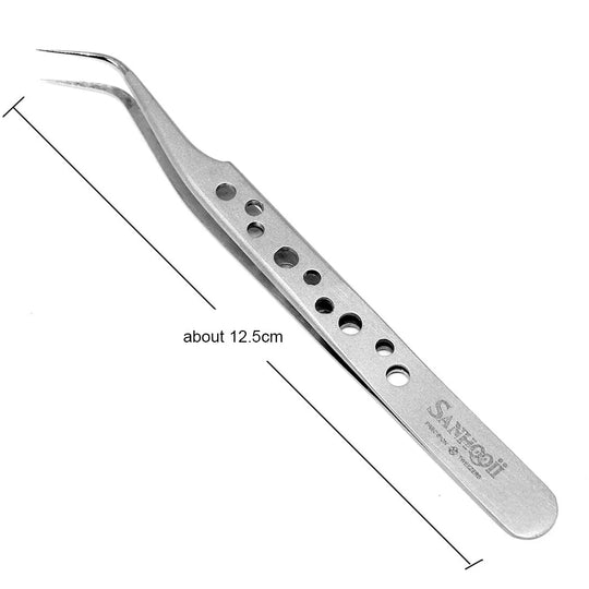 Electronics Industrial Tweezers Anti-static ESD Curved Straight Tip Precision Stainless Steel Forceps SMD Phone Repair Hand Tool