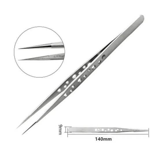 Electronics Industrial Tweezers Anti-static sharp point  Precision Stainless Steel Forceps Phone Repair Hand Tools Sets