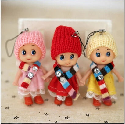 6pcs hot sale 8cm Kids Toys Soft Interactive Baby Dolls Toy Mini Doll For boys and  Girls