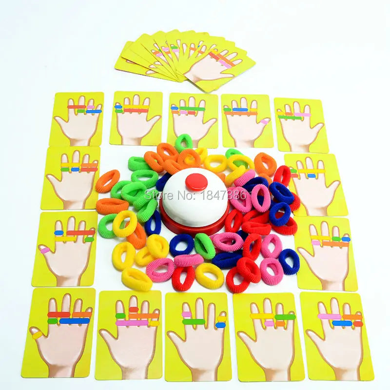 Funny Challenge Ring Ding Toy Family Party  Games Great Practical Gadgets For 2-6 players with 24 picture cards 60 Hair  1 Bell