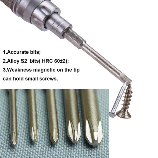 Nanch Precision Small Screwdriver Set 23 Pcs with 22 Bits,Professional S2 Repair Tools Kit for iPhone Computer Electronics