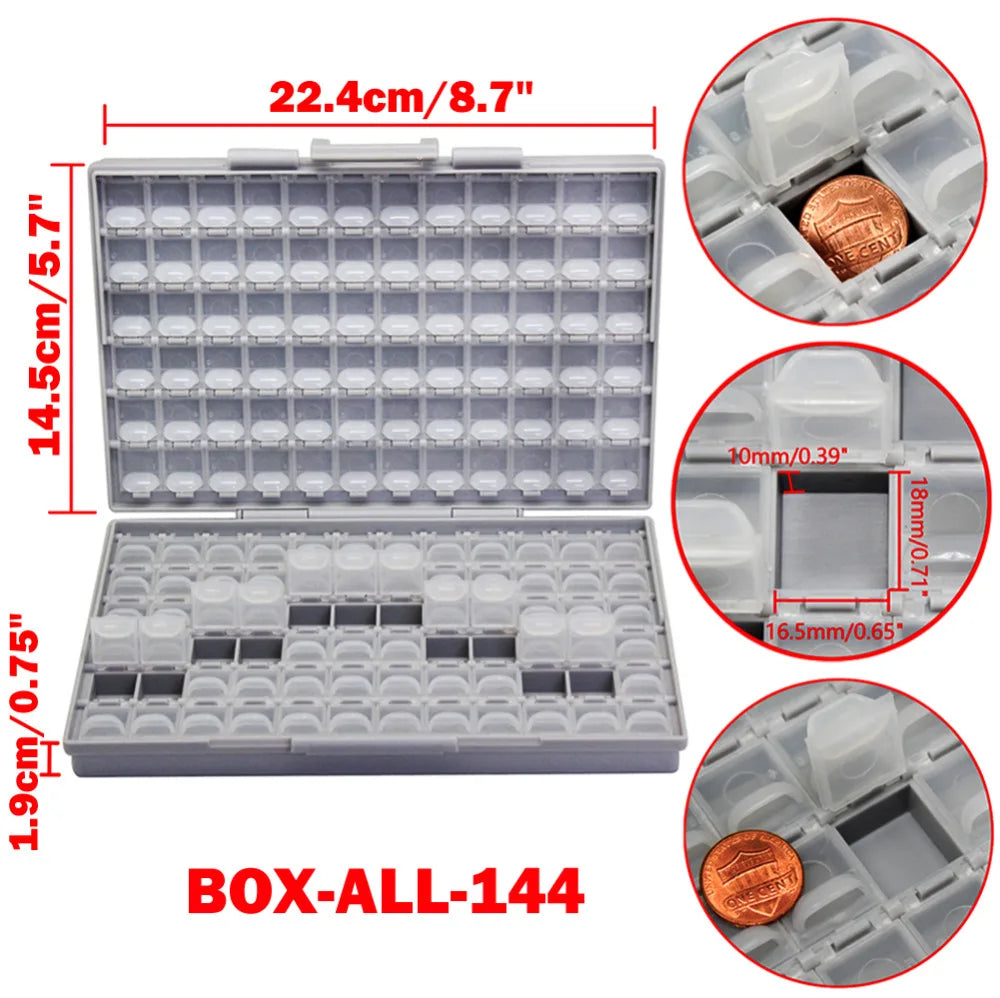 AideTek Enclosure box surface mount SMD storage Electronics Storage Cases & Organizers plastics Anti-statics resistor BOXALLS