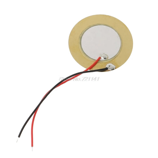 10pcs 35mm Piezo Elements buzzer Sounder Sensor Trigger Drum Disc+ wire copper Oct18 Electronics Stocks Dropship