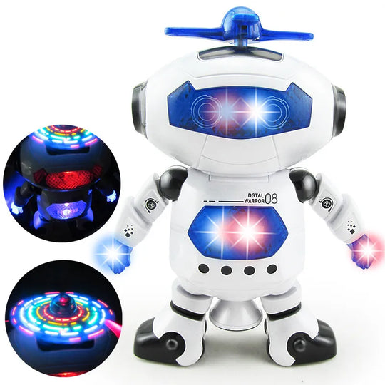 Space Dancer Smart Humanoid Robot Toy With Light Sound Music Children Pet Electronics Walking Toys for Boy Kids Gift