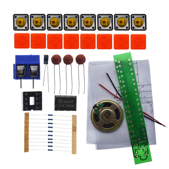 1SET NE555 Component Electronics Electric Piano Organ Module DIY Kit Learn electronic principles, children's lab