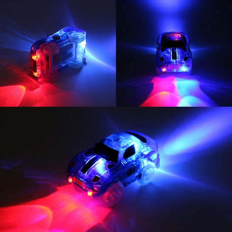 Electronics Car Flashing Light Magical Glow Tracks Car LED Lights Glowing Track Toy Car Boys&Girls Educational For Children Gift