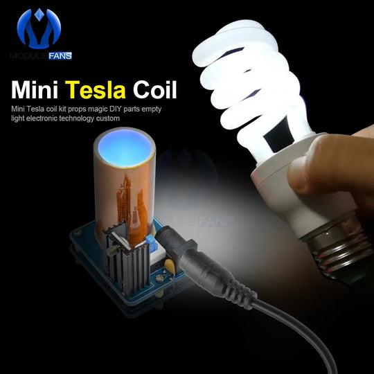 BD243 Mini Tesla Coil Kit Magic Props DIY Parts Empty Lights Technology Diy Electronics BD243C DIY Mini Tesla Coil Module