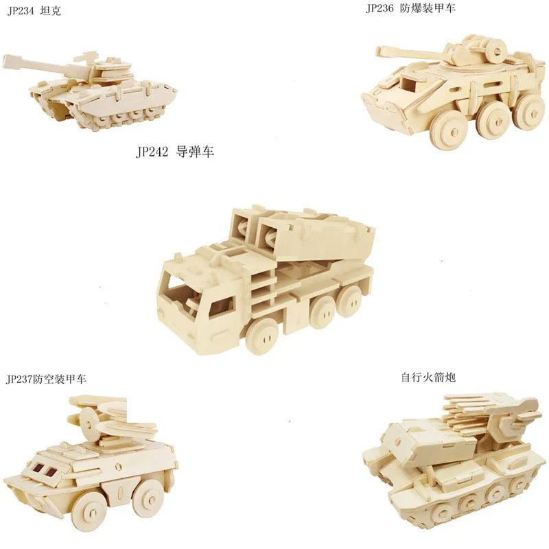 3d three-dimensional wooden animal jigsaw puzzle toys for children diy handmade wooden puzzle 3D puzzles Animals Insects and car