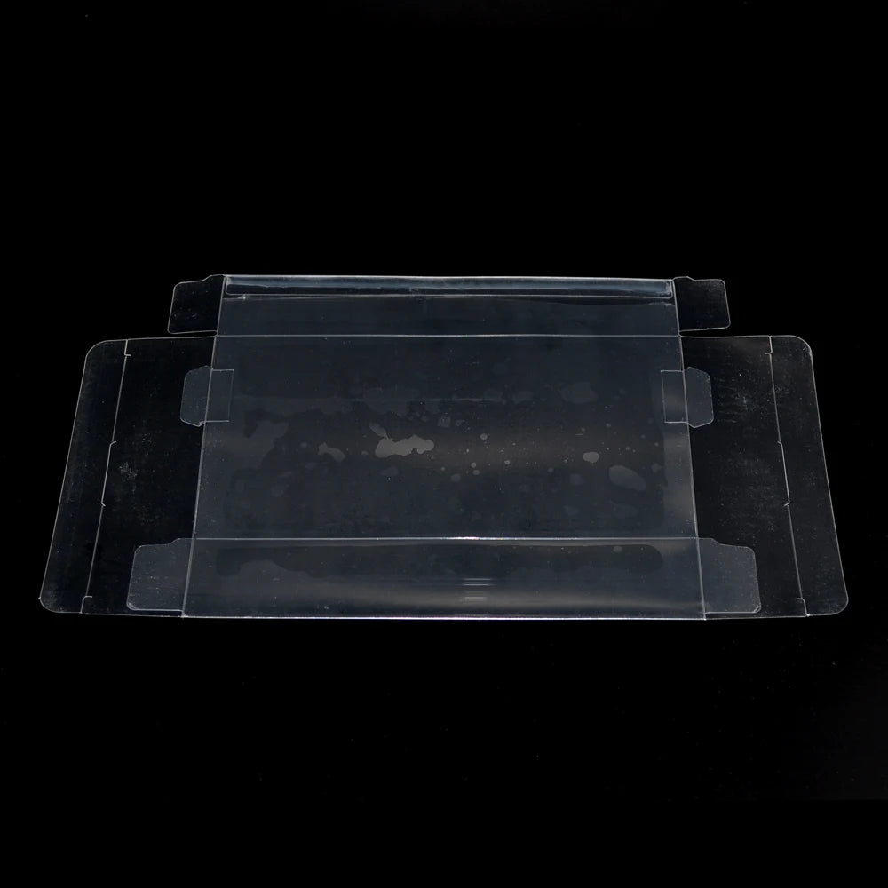 10pcs/lot Clear transparent for SNES For N64 Game box Protector Case CIB games plastic PET Protector for  game boxes
