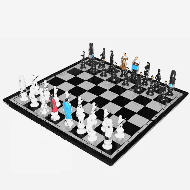 Chess Board Game Magnets Sets Portable Folding Chessboard Characters Desktop Intelligence Games Toys For Kids Birthday Gifts