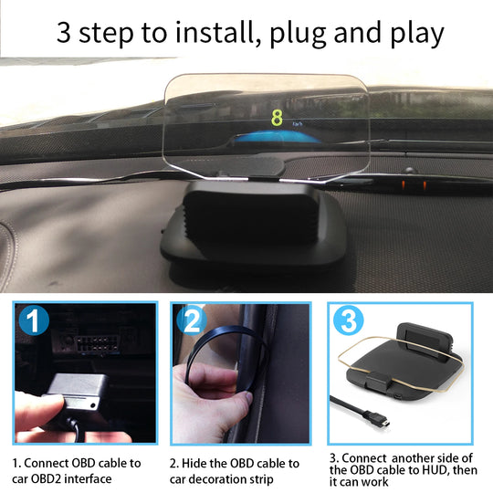 Newest Head Up Display OBD Car Electronics HUD Display Car Speedometers C1 Overspeed Warning OBD2+GPS Dual Mode GPS Speedometer