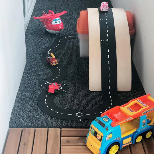 Kids DIY Traffic Roadway Track Puzzle Toys for Children Road Building Motorway Toy Removable Vehicle Cars Track Educational Toys