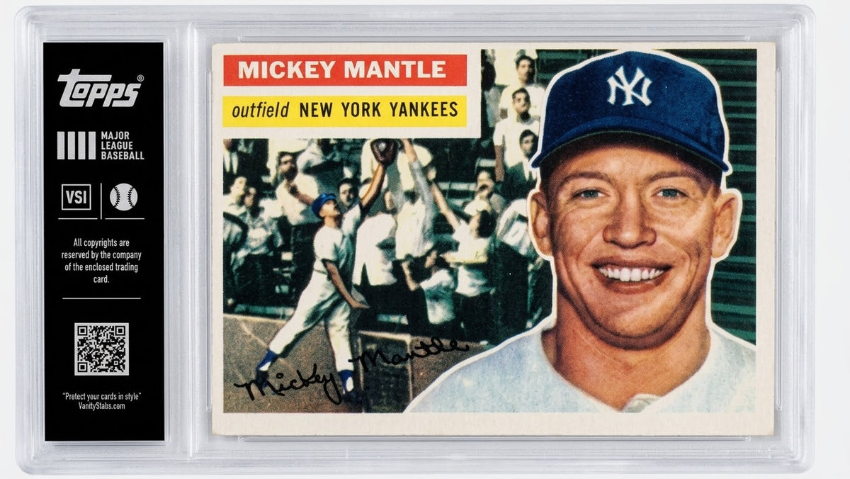 1956 Topps Baseball Mystery Pack ⚾ Premium Slab Holder | Mickey Mantle Chase 🔥 1 Random Vintage Card Encased | Complete 340-Card Set Chase