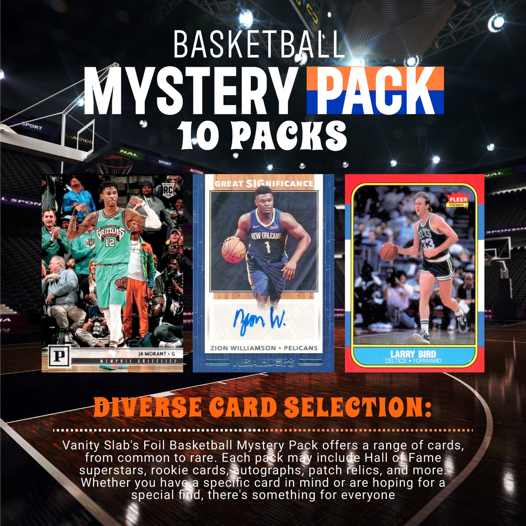 Basketball Foil Mystery 10 Packs (Random Auto, Relics and Rookie Trading Cards))