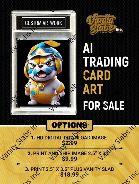 Ai Custom Art for Trading Card (Cool Bulldog) - Digital Download or Print and Ship -  from [store] by Vanity Slabs Inc - ai, Artwork