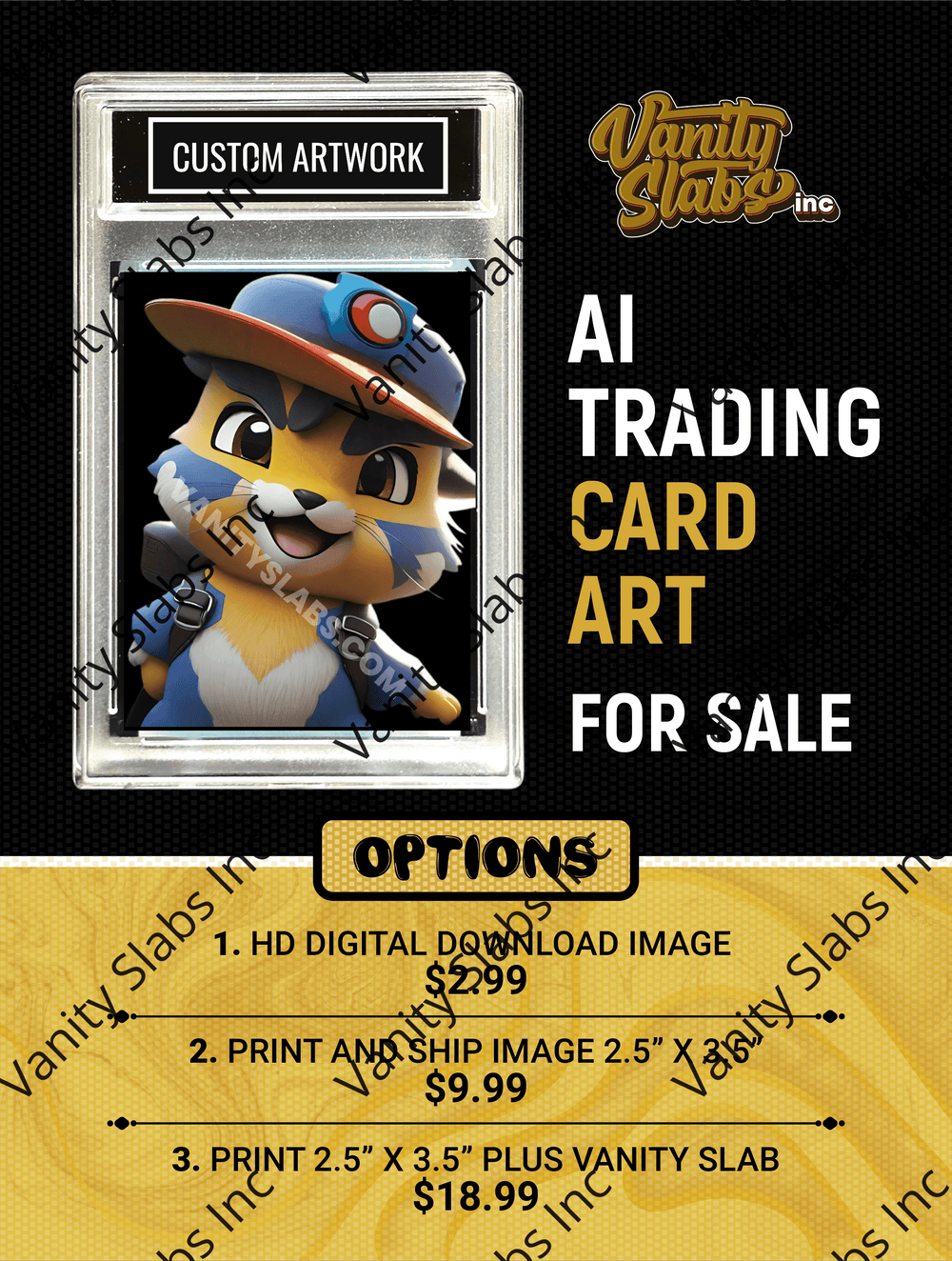 Ai Custom Art for Trading Card (New Character 01) - Digital Download or Print and Ship -  from [store] by Vanity Slabs Inc - ai, Artwork