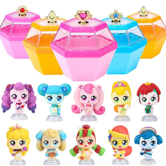 Anime Catch Teenieping Shining Gem Series Figure Toys Cartoon 캐치티니핑 Royal Rubik Cube Model Dolls Children's Birthday Gifts