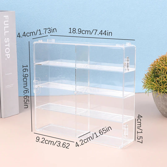 1:64 Scale Car Model Storage Box 8 Slot Clear Display Shelf Toy Car Dustproof Storage Container For Toys Collection