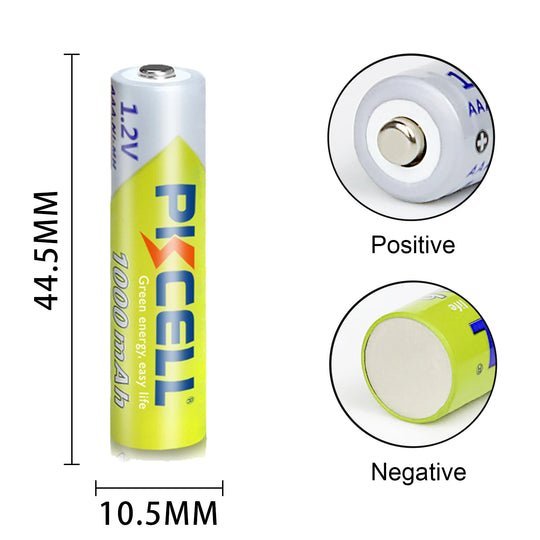 10PCS PKCELL 1.2v NI-MH AAA Battery 3A 1000MAH AAA Rechargeable Battery aaa nimh battery batteries rechargea for flashlight toys