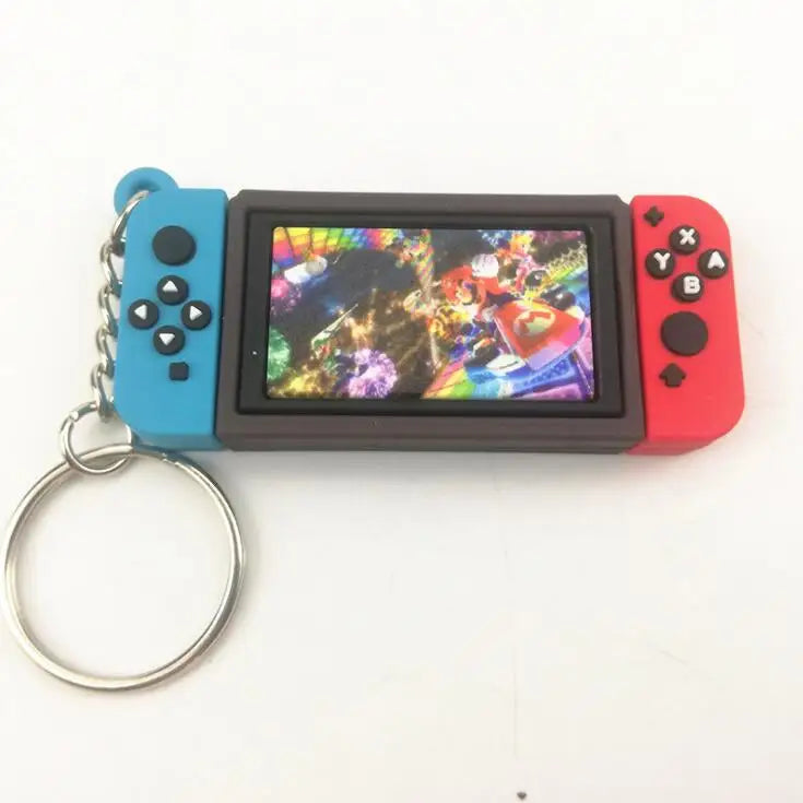 Super Mario Bros Switch Game Console Keychain toys Children's Schoolbag Car Key Pendant Ring Holder Trinkets Accessory Gifts