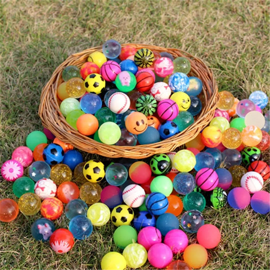 20pcs Small Rubber Bouncing Ball Anti Stress Jumping Balls Kids Water Play Bath Toys Outdoor Games Educational Toy for Children