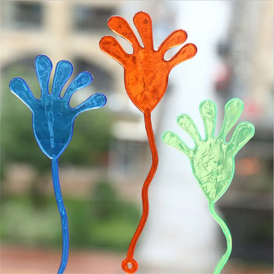4pcs/12pcs Elastically stretchable sticky palm poop Climbing Tricky hands toys