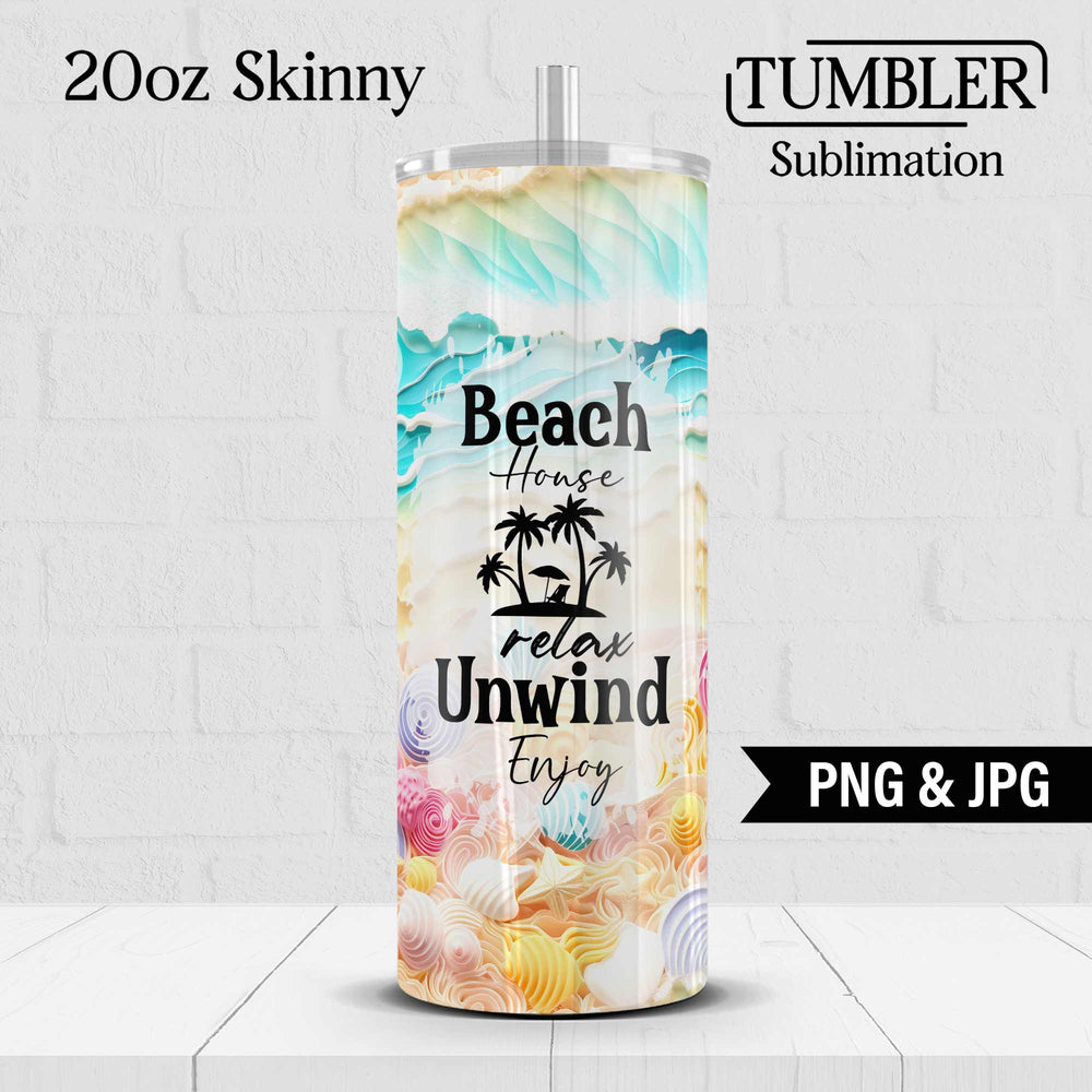 Beach Tumbler Wraps 