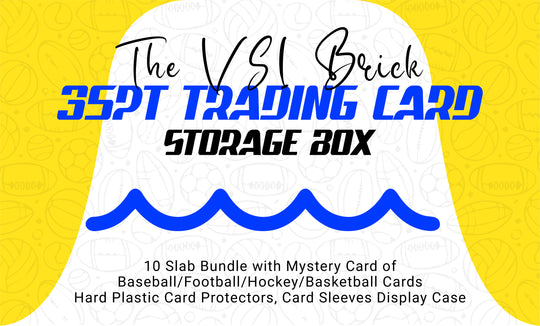Vanity Slabs 10 Pack Bundle Includes Random Mystery Card for Baseball Football Hockey Basketball Cards