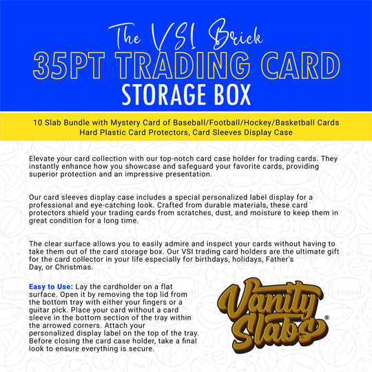 The VSI Brick - 10 Slab 35pt Bundle with Mystery Card Baseball Football Hockey Basketball Cards