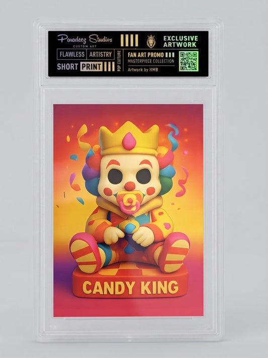 Candy King Boney Face acrylic edition in a Vanity Slabs holder, exact front view