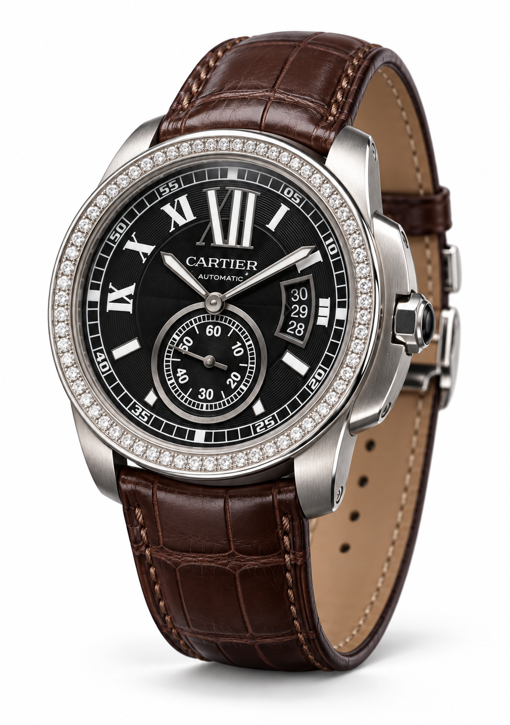 Cartier Calibre de Cartier — AI-generated illustrative side view