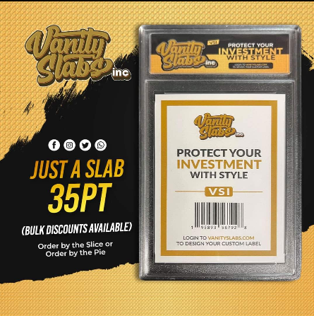 Vanity Slabs 35pt Holder for Standard Size Trading Cards for Baseball Football Hockey Basketball Cards