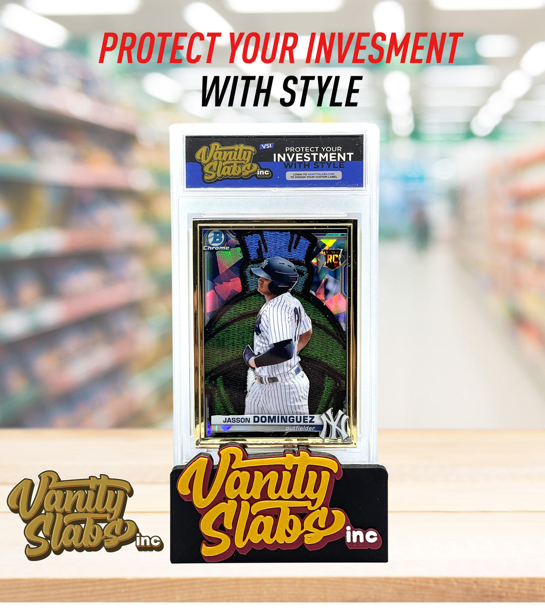 Vanity Slabs Holder for Baseball Football Basketball Pokemon and Soccer Cards