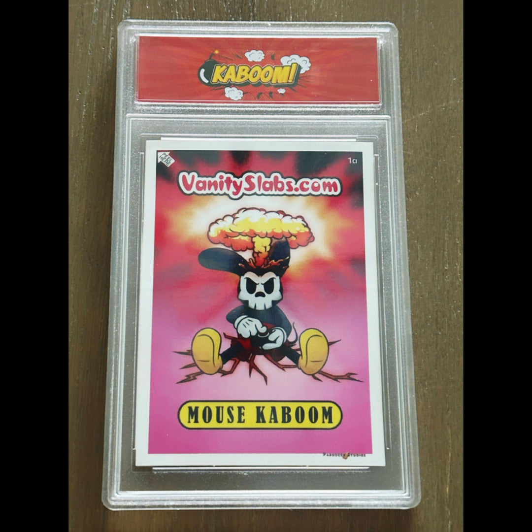 Mouse Kaboom Limited Edition Collector’s Sticker Card in Vanity Slab Holder