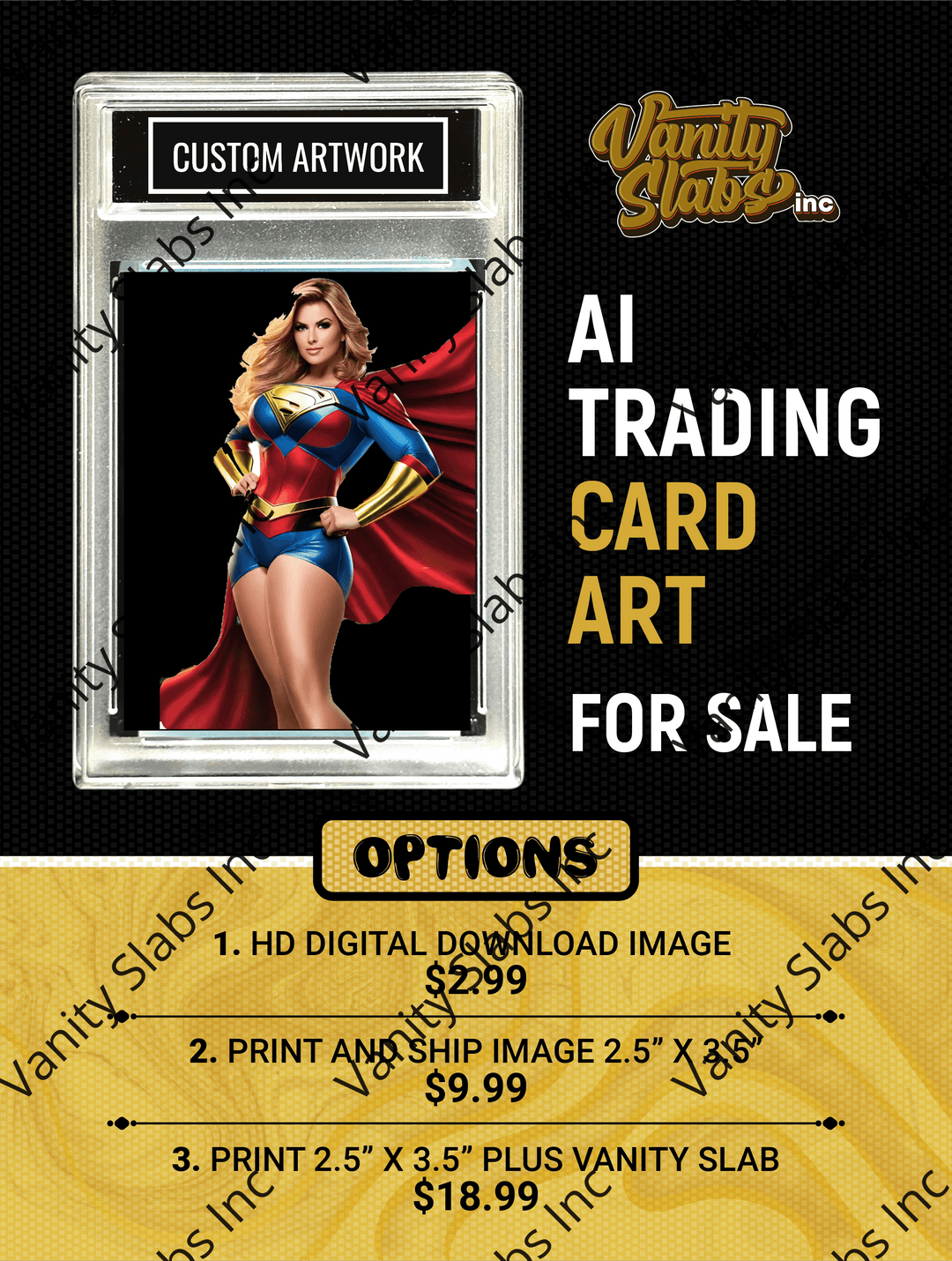 Ai Custom Art for Trading Card (New Character 02) - Digital Download or Print and Ship -  from [store] by Vanity Slabs Inc - ai, Artwork